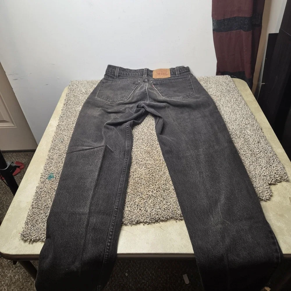 Vintage Levis 550 Mens 33x34 Black Relaxed Fit Tapered Leg Jeans Made in USA 90s